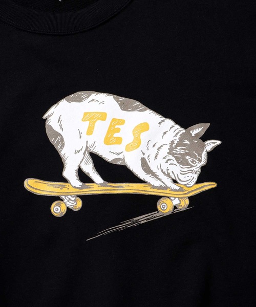 The Endless Summer(エンドレスサマー)の「TES NOSE MANUAL BUHI CREWNECK SWEAT / クルーネックスウェット(スウェット・メンズ・ブラック/サーモンピンク/ライトグレー/イエロー・LARGE/X-LARGE/SMALL/MEDIUM)」の9枚目の写真