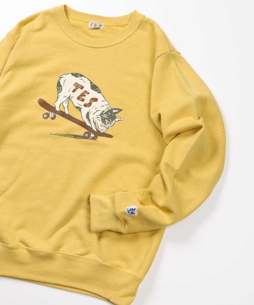 The Endless Summer(エンドレスサマー)の「TES NOSE MANUAL BUHI CREWNECK SWEAT / クルーネックスウェット(スウェット・メンズ・ブラック/サーモンピンク/ライトグレー/イエロー・LARGE/X-LARGE/SMALL/MEDIUM)」の15枚目の写真