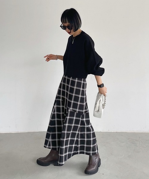 PAGEBOY（ページボーイ）の「チェックマーメイドスカート（スカート・レディース・ブラウン/ブラック・FREE）」の18枚目の写真