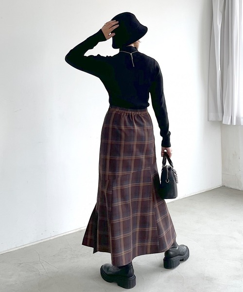 PAGEBOY（ページボーイ）の「チェックマーメイドスカート（スカート・レディース・ブラウン/ブラック・FREE）」の21枚目の写真