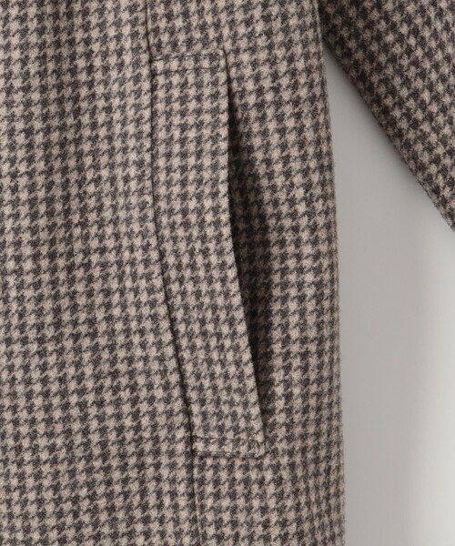 J.PRESS Ladies(J.プレス レディス)の「【洗える】WOOLLET ノーカラー 千鳥柄 ロングコート(ノーカラーコート・レディース・ブラウン系3/ライトグレー系3・SMALL)」の12枚目の写真