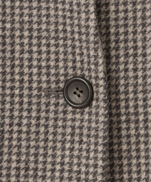 J.PRESS Ladies(J.プレス レディス)の「【洗える】WOOLLET ノーカラー 千鳥柄 ロングコート(ノーカラーコート・レディース・ブラウン系3/ライトグレー系3・SMALL)」の14枚目の写真