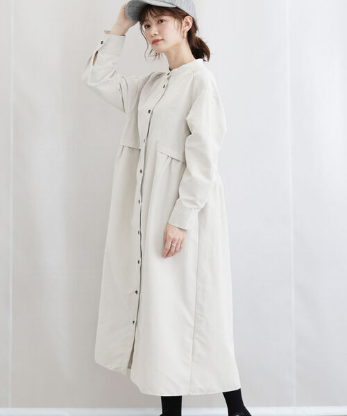 BEAMS HEART（ビームスハート）の「BEAMS HEART / ピーチスキン シャツ ワンピース（ワンピース・レディース・ホワイト系その他5/ベージュ/レッド系その他2・FREE）」の4枚目の写真