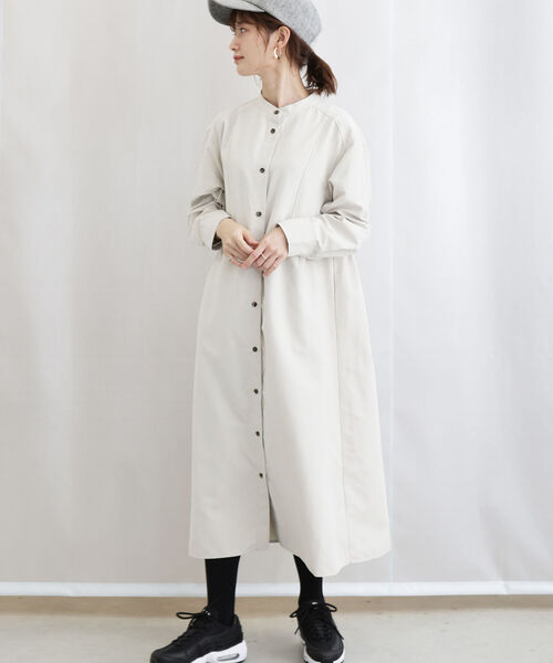 BEAMS HEART（ビームスハート）の「BEAMS HEART / ピーチスキン シャツ ワンピース（ワンピース・レディース・ホワイト系その他5/ベージュ/レッド系その他2・FREE）」の5枚目の写真