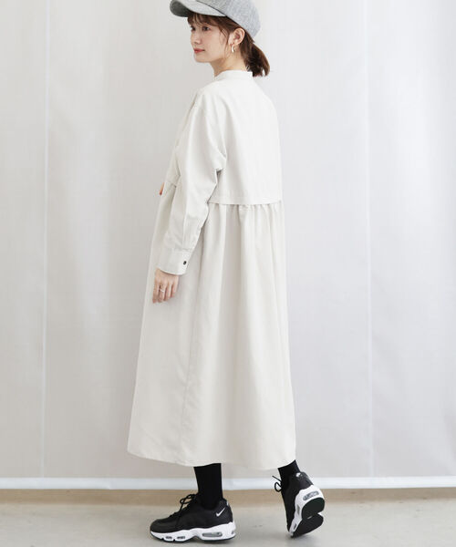 BEAMS HEART（ビームスハート）の「BEAMS HEART / ピーチスキン シャツ ワンピース（ワンピース・レディース・ホワイト系その他5/ベージュ/レッド系その他2・FREE）」の6枚目の写真
