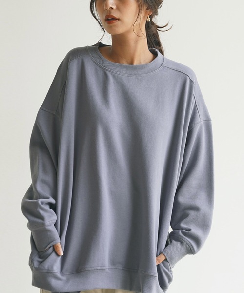 rps(アールピーエス)の「裏起毛ハイネックプルオーバー(スウェット・レディース・ブラック/モカ/ライトベージュ/グレイッシュブルー・M)」の4枚目の写真