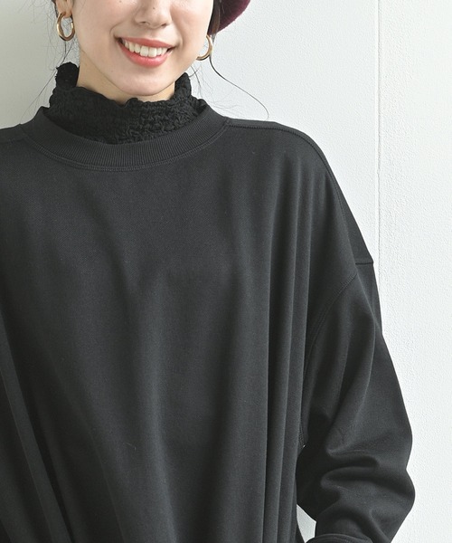 rps(アールピーエス)の「裏起毛ハイネックプルオーバー(スウェット・レディース・ブラック/モカ/ライトベージュ/グレイッシュブルー・M)」の13枚目の写真