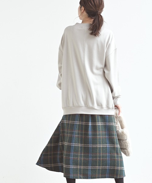 rps(アールピーエス)の「裏起毛ハイネックプルオーバー(スウェット・レディース・ブラック/モカ/ライトベージュ/グレイッシュブルー・M)」の6枚目の写真