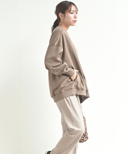 rps(アールピーエス)の「裏起毛ハイネックプルオーバー(スウェット・レディース・ブラック/モカ/ライトベージュ/グレイッシュブルー・M)」の21枚目の写真