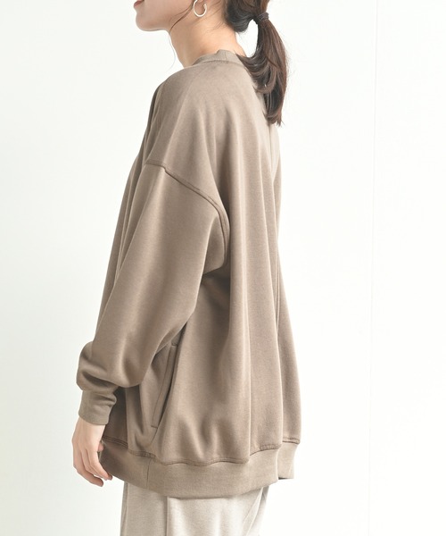 rps(アールピーエス)の「裏起毛ハイネックプルオーバー(スウェット・レディース・ブラック/モカ/ライトベージュ/グレイッシュブルー・M)」の8枚目の写真