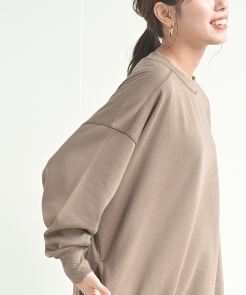 rps(アールピーエス)の「裏起毛ハイネックプルオーバー(スウェット・レディース・ブラック/モカ/ライトベージュ/グレイッシュブルー・M)」の12枚目の写真