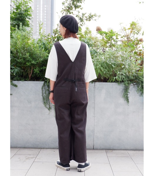 MANASTASH(マナスタッシュ)の「MANASTASH/マナスタッシュ W's CHILLIWACK OVERALLS ウィメンズ チリワックオーバーオール(サロペット/オーバーオール・レディース・ブラック/インディゴブルー/ナチュラル・MEDIUM)」の4枚目の写真