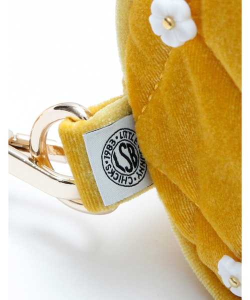 Little sunny bite(リトルサニーバイト)の「《Little Sunny Bite》Mini velours flower bag(ハンドバッグ・レディース・ブラック/イエロー/グリーン・FREE)」の20枚目の写真