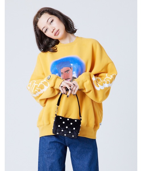 Little sunny bite(リトルサニーバイト)の「《Little Sunny Bite》Mini velours flower bag(ハンドバッグ・レディース・ブラック/イエロー/グリーン・FREE)」の5枚目の写真
