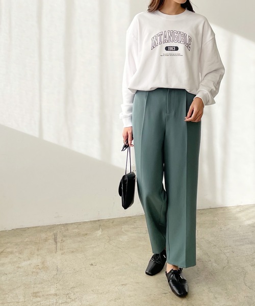 LIAN(リアン)の「INTANGIBLEカレッジロゴスウェット(スウェット・レディース・ネイビー/オフホワイト/ダークグリーン/グリーン/ブラック/レッド・FREE)」の15枚目の写真