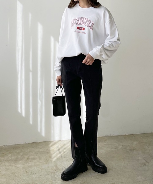 LIAN(リアン)の「INTANGIBLEカレッジロゴスウェット(スウェット・レディース・ネイビー/オフホワイト/ダークグリーン/グリーン/ブラック/レッド・FREE)」の20枚目の写真