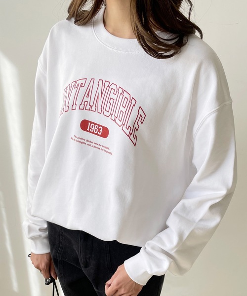 LIAN(リアン)の「INTANGIBLEカレッジロゴスウェット(スウェット・レディース・ネイビー/オフホワイト/ダークグリーン/グリーン/ブラック/レッド・FREE)」の22枚目の写真