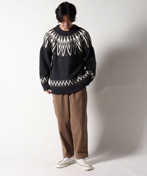 NOLLEY'S goodman(ノーリーズグッドマン)の「【WORK ABOUT/ワークアバウト】NORGE KNIT 求心ニット ノルディック(ニット/セーター・メンズ・ホワイト系その他6/パープル系その他5/ブラック系その他5・LARGE/MEDIUM)」の6枚目の写真