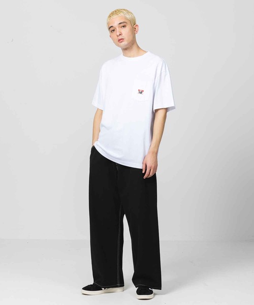 XLARGE（エクストララージ）の「CONTRAST STITCH LEATHER PATCHED PANTS（その他パンツ・メンズ・ブラック/ネイビー/グリーン・32inch/30inch/34inch/36inch）」の13枚目の写真