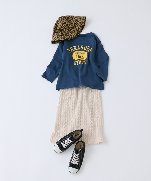 CIAOPANIC TYPY(チャオパニックティピー)の「【KIDS】ベースボールカレッジTEE(Tシャツ/カットソー・キッズ・ネイビー/レッド/グリーン/アイボリー・SMALL/MEDIUM/LARGE/X-LARGE/XX-LARGE)」の6枚目の写真