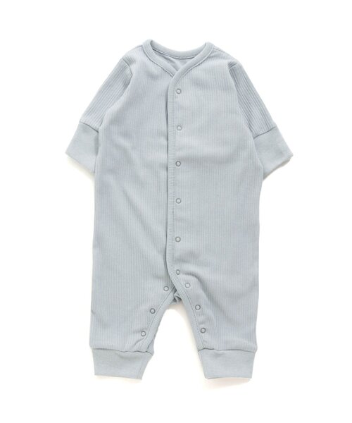 Ampersand（アンパサンド）の「premier リブカバーオール（ロンパース・キッズ・サックスブルー/ブラウン/ピンク/アイボリー・60/70/80）」の4枚目の写真