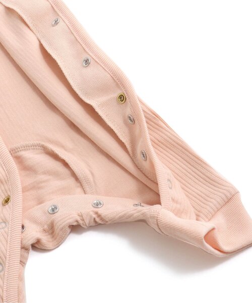 Ampersand（アンパサンド）の「premier リブカバーオール（ロンパース・キッズ・サックスブルー/ブラウン/ピンク/アイボリー・60/70/80）」の9枚目の写真