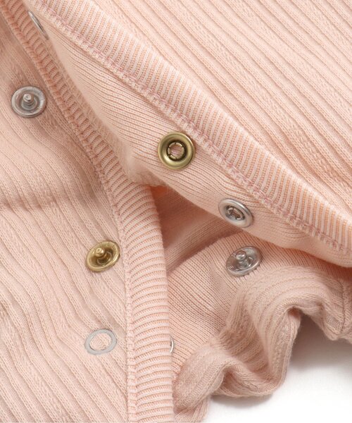 Ampersand（アンパサンド）の「premier リブカバーオール（ロンパース・キッズ・サックスブルー/ブラウン/ピンク/アイボリー・60/70/80）」の10枚目の写真