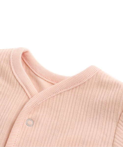 Ampersand（アンパサンド）の「premier リブカバーオール（ロンパース・キッズ・サックスブルー/ブラウン/ピンク/アイボリー・60/70/80）」の15枚目の写真