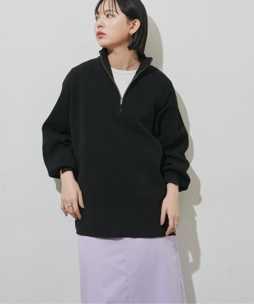 Aunt Marie's（アントマリーズ）の「ハーフジップワイドスリーブプルオーバー（その他トップス・レディース・アイボリー/ブラック/ライトグリーン・FREE）」の11枚目の写真