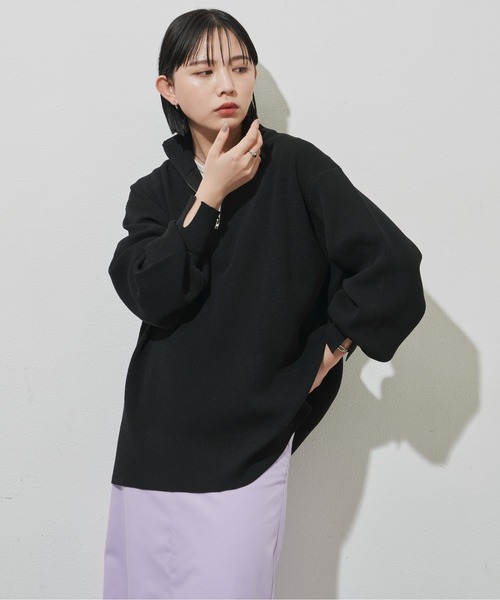 Aunt Marie's（アントマリーズ）の「ハーフジップワイドスリーブプルオーバー（その他トップス・レディース・アイボリー/ブラック/ライトグリーン・FREE）」の13枚目の写真