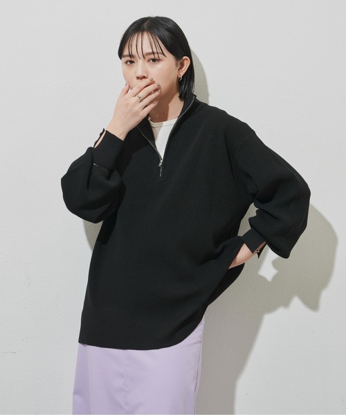 Aunt Marie's（アントマリーズ）の「ハーフジップワイドスリーブプルオーバー（その他トップス・レディース・アイボリー/ブラック/ライトグリーン・FREE）」の14枚目の写真