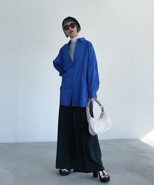 PAGEBOY（ページボーイ）の「ワイドダッドスラックス（スラックス・レディース・ブラック/ピンク/ブルー/ベージュ系その他/グリーン/アクア・S/M/L/XS）」の9枚目の写真