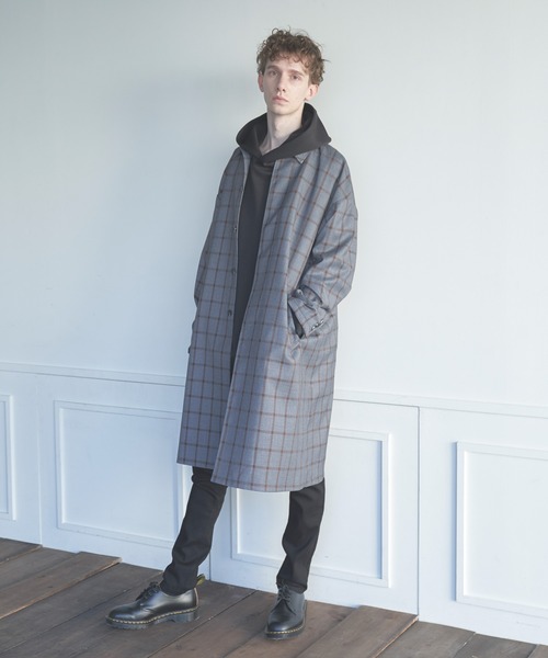 DOOPZ(ドープス)の「Drop shoulder soutien collar coat / ドロップショルダーステンカラーコート(ステンカラーコート・メンズ・グレー・SMALL/MEDIUM/LARGE)」の13枚目の写真