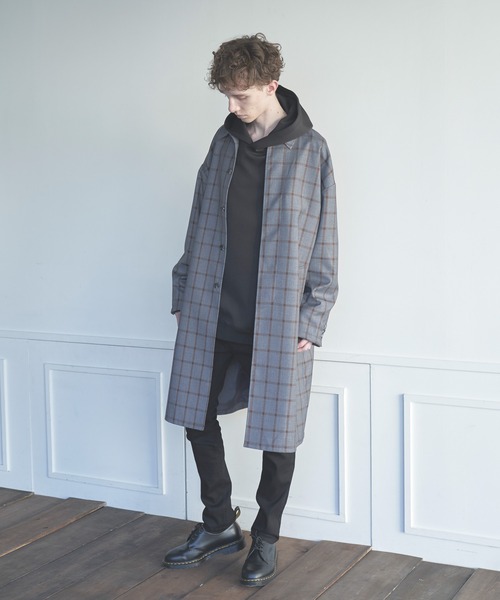 DOOPZ(ドープス)の「Drop shoulder soutien collar coat / ドロップショルダーステンカラーコート(ステンカラーコート・メンズ・グレー・SMALL/MEDIUM/LARGE)」の15枚目の写真