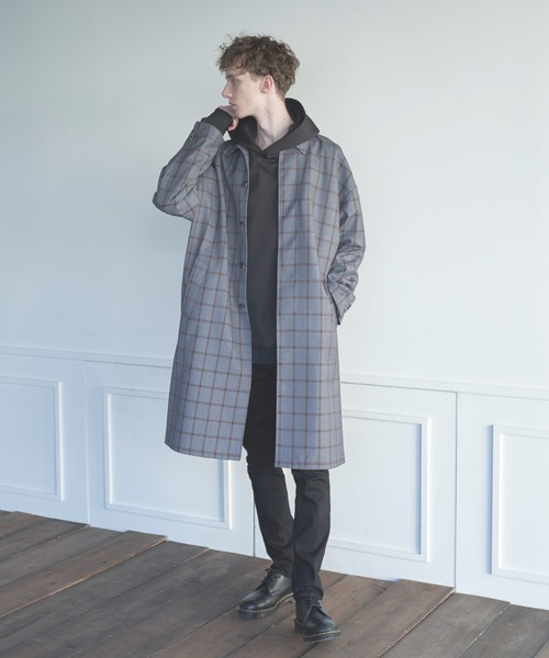 DOOPZ(ドープス)の「Drop shoulder soutien collar coat / ドロップショルダーステンカラーコート(ステンカラーコート・メンズ・グレー・SMALL/MEDIUM/LARGE)」の16枚目の写真