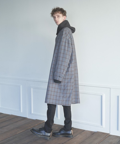 DOOPZ(ドープス)の「Drop shoulder soutien collar coat / ドロップショルダーステンカラーコート(ステンカラーコート・メンズ・グレー・SMALL/MEDIUM/LARGE)」の17枚目の写真