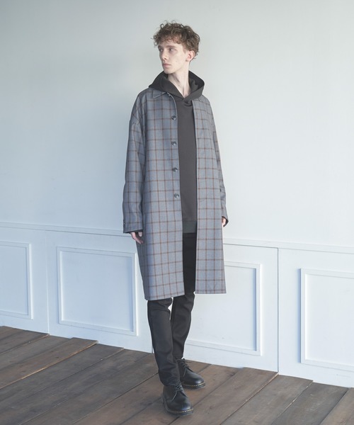 DOOPZ(ドープス)の「Drop shoulder soutien collar coat / ドロップショルダーステンカラーコート(ステンカラーコート・メンズ・グレー・SMALL/MEDIUM/LARGE)」の18枚目の写真