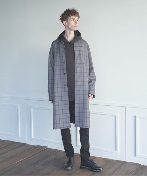 DOOPZ(ドープス)の「Drop shoulder soutien collar coat / ドロップショルダーステンカラーコート(ステンカラーコート・メンズ・グレー・SMALL/MEDIUM/LARGE)」の19枚目の写真