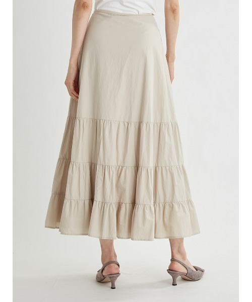 Mila Owen（ミラオーウェン）の「SETUP ティアードフレアスカート（スカート・レディース・ネイビー/アイボリー/ストライプ・1/0）」の7枚目の写真