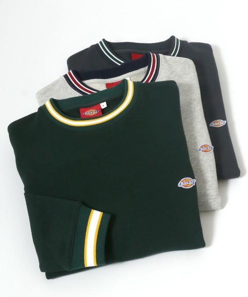 Dickies(ディッキーズ)の「Dickies(ディッキーズ)リンガー ラインスウェットトップス メンズ レディース/トレーナー プルオーバー(スウェット・メンズ・アッシュグレー/チャコールグレー/ダークグリーン/グレー系その他・L/M/XL)」の2枚目の写真