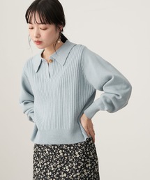 earth music&ecology（アースミュージックアンドエコロジー）の「レトロ衿ニットプルオーバー＊（ニット/セーター）」