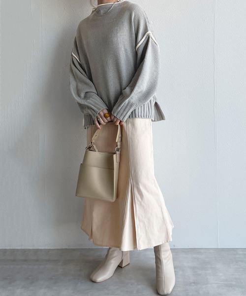 w closet(ダブルクローゼット)の「マーメイドスカート(スカート・レディース・オートミール/ブラウン/ブラック・FREE)」の13枚目の写真