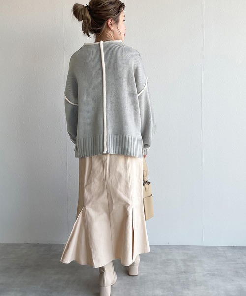 w closet(ダブルクローゼット)の「マーメイドスカート(スカート・レディース・オートミール/ブラウン/ブラック・FREE)」の19枚目の写真