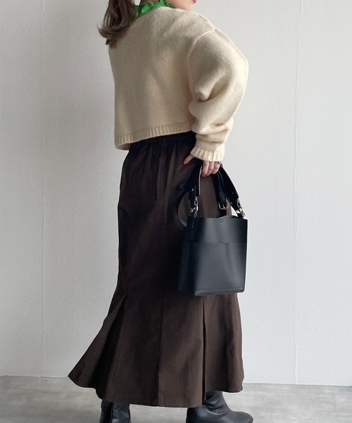 w closet(ダブルクローゼット)の「マーメイドスカート(スカート・レディース・オートミール/ブラウン/ブラック・FREE)」の17枚目の写真