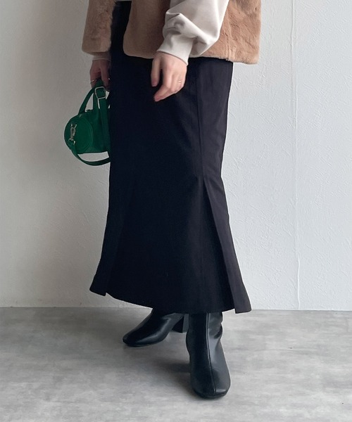 w closet(ダブルクローゼット)の「マーメイドスカート(スカート・レディース・オートミール/ブラウン/ブラック・FREE)」の10枚目の写真