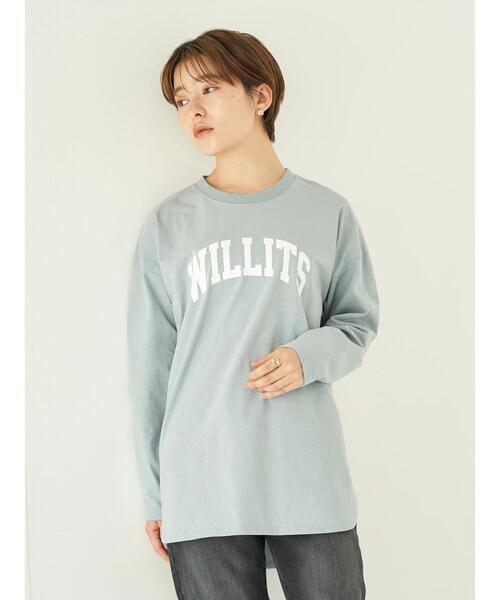 earth music&ecology（アースミュージックアンドエコロジー）の「WILLITS Tシャツ＊（Tシャツ/カットソー・レディース・チャコールグレー/オフホワイト/ブルー/ライトピンク・FREE）」の8枚目の写真