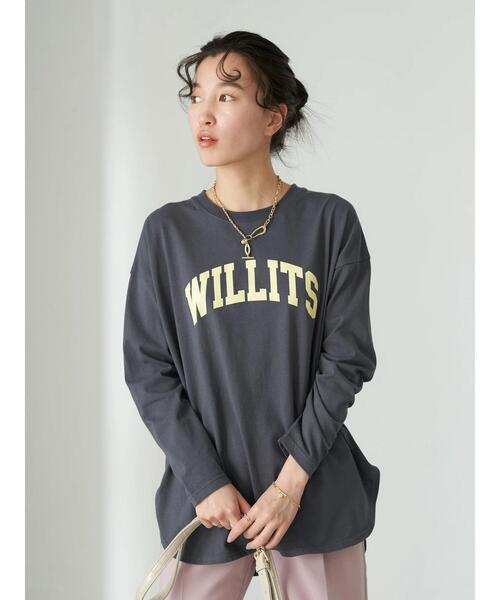earth music&ecology（アースミュージックアンドエコロジー）の「WILLITS Tシャツ＊（Tシャツ/カットソー・レディース・チャコールグレー/オフホワイト/ブルー/ライトピンク・FREE）」の9枚目の写真