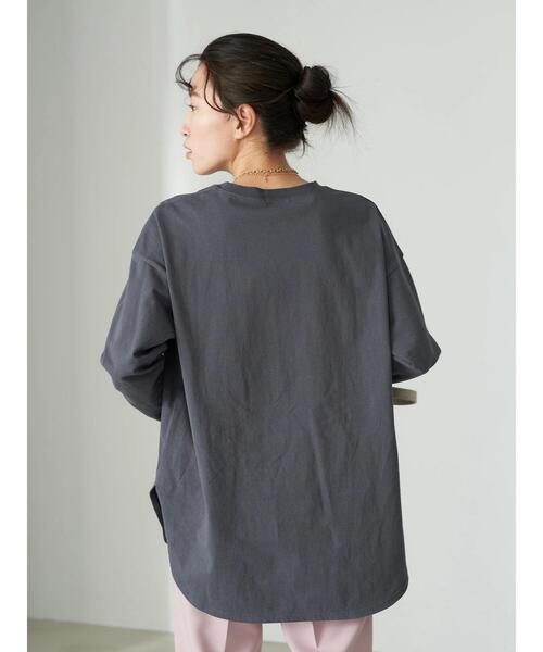 earth music&ecology（アースミュージックアンドエコロジー）の「WILLITS Tシャツ＊（Tシャツ/カットソー・レディース・チャコールグレー/オフホワイト/ブルー/ライトピンク・FREE）」の11枚目の写真