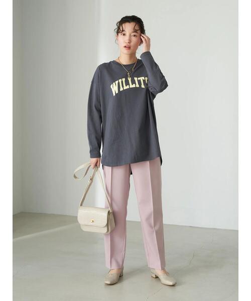 earth music&ecology（アースミュージックアンドエコロジー）の「WILLITS Tシャツ＊（Tシャツ/カットソー・レディース・チャコールグレー/オフホワイト/ブルー/ライトピンク・FREE）」の12枚目の写真