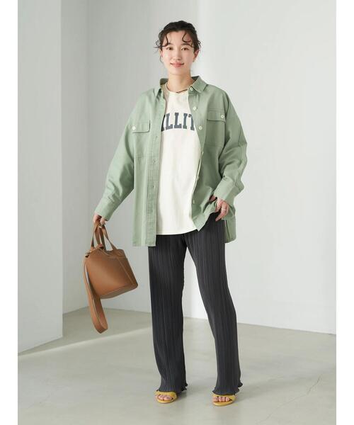 earth music&ecology（アースミュージックアンドエコロジー）の「WILLITS Tシャツ＊（Tシャツ/カットソー・レディース・チャコールグレー/オフホワイト/ブルー/ライトピンク・FREE）」の19枚目の写真